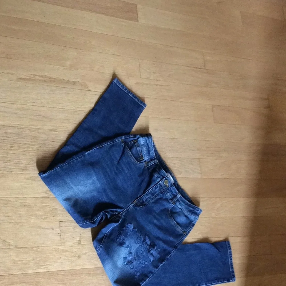 EUC Eric skinny jeans w/blue floral embroidery - Picture 6 of 12